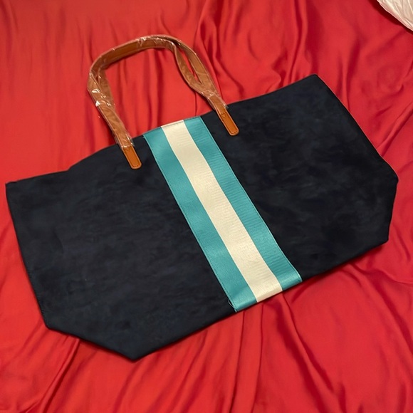 X-Large Suede Navy Tote bag
